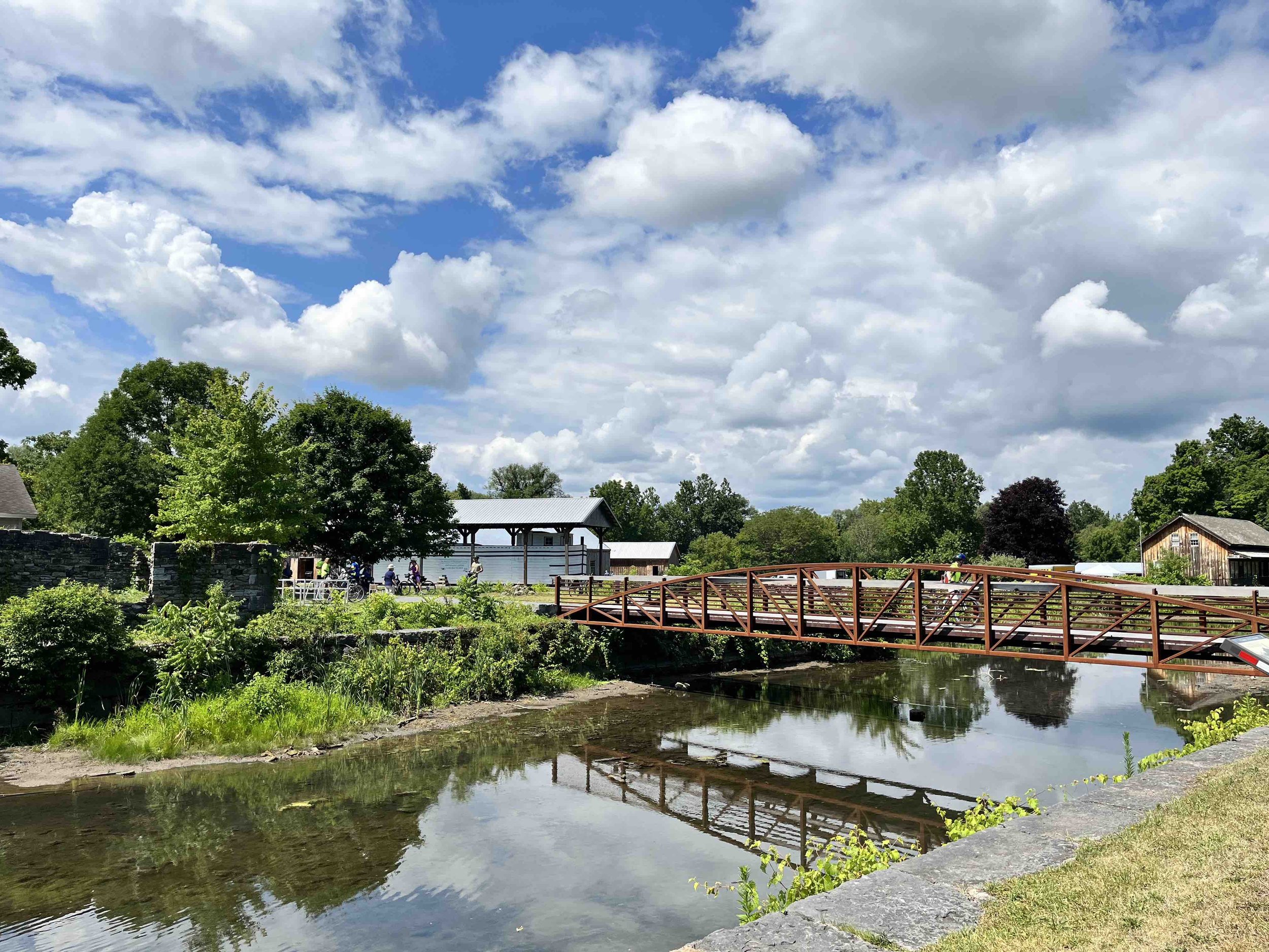 The Erie Canal at the Chittenango Landing Canal Boat Museum.
